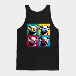 Colorful Koala Canvas: Pop Art Perfection Tank Top